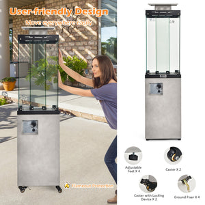 41 000 BTU Propane Patio Heater with Metal Hood-Gray view 6