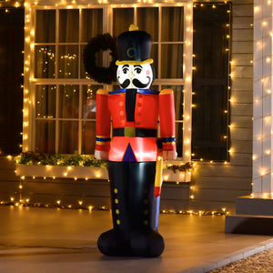 6 Ft Tall Nutcracker Toy Soldier Outdoor Lighted Airblown Inflatable Christmas Lawn Decoration