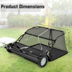 42 Inch Tow-Behind Lawn Sweeper with 26/27 Cu.FT Hopper Bag view 5
