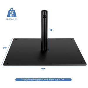 42 LBS Weighted 25 Inch Square Patio Umbrella Base view 4