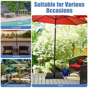 42 LBS Weighted 25 Inch Square Patio Umbrella Base view 8