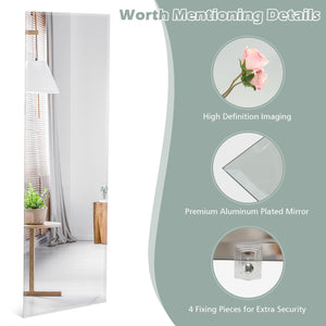 43 x 15 Inch Wall Mounted Frameless Full Length Mirror view 8