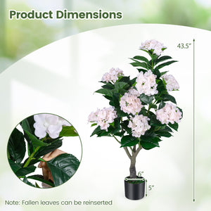 43.5 inches Artificial Hydrangea Tree 2 Pack-Pink view 4