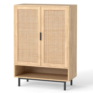 43 Inch 6-Tier Tall Shoe Cabinet with Double Doors-Natural view 4