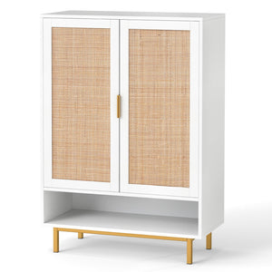 43 Inch 6-Tier Tall Shoe Cabinet with Double Doors-White view 4
