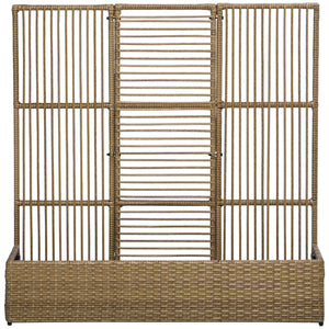 Raised Garden Bed with Lattice Trellis, Rattan Outdoor Planter with Storage for Garden, Patio, Balcony – view 8