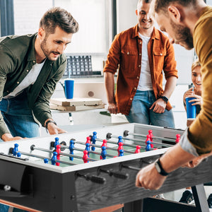 48 Inch Competition Sized Home Recreation Wooden Foosball Table-Black view 2
