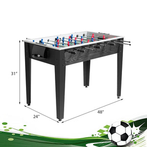 48 Inch Competition Sized Home Recreation Wooden Foosball Table-Black view 4