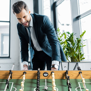 48 Inch Competition Sized Home Recreation Wooden Foosball Table-Brown view 3