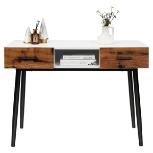 42 Inch Industrial Console Table with 2 Drawers for Entryway Hallway view 4