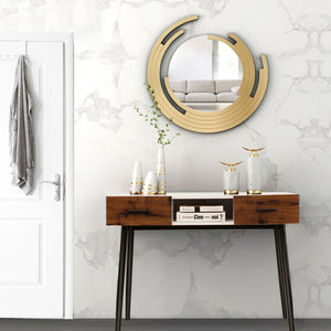 42 Inch Industrial Console Table with 2 Drawers for Entryway Hallway view 7