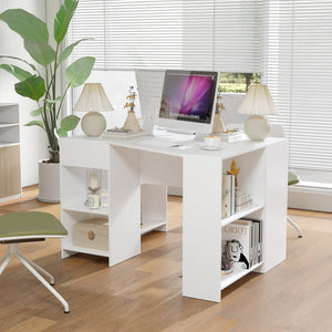 48 Inches L Shaped Corner Executive Computer Desk with Drawer-White view 8