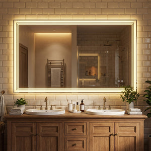 48 inches x 28 inches LED Bathroom Mirror with Frontlit and Backlit