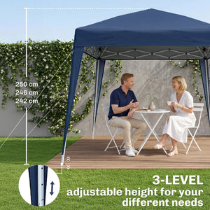 8' x 8' Pop Up Canopy, Outdoor Folding Tent, Portable Party Tent with Carrying Bag for Camping, Party – view 6