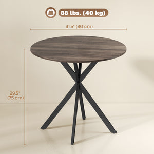 31.5" Industrial Round Dining Table - White Oak – view 9