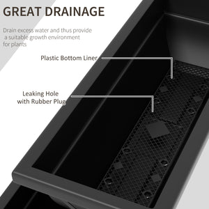 5-Tier Raised Garden Bed with 5 Planter Box, Outdoor Plant Stand Grow Containers with Leaking Holes, Black – view 5