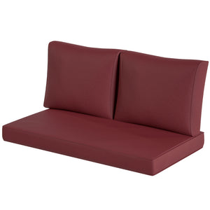 Outdoor Seat Cushions with Backrest, Loveseat Double Sofa Outdoor Furniture Cushions, Beige – view 36