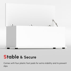 39.5" Storage Chest with 2 Safety Hinges, Storage Box Organizer with Flip-Top Lid, Entryway Storage Bench – view 26