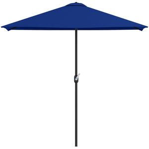 8ft Half Umbrella Outdoor Balcony Parasol Patio Garden Outdoor Window Sun Shade w/ 5 Ribs Beige – view 36