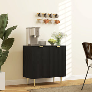 Modern Kitchen Storage Cabinet, Sideboard Buffet Cabinet with Adjustable Shelves and Metal Legs for – view 7