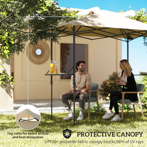 5 x 8.5 ft Pop Up Grill Gazebo with 2 Shelves, UPF 50+ Outdoor Instant Canopy Portable Shelter with Carry – view 11