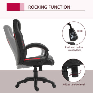 Racing Gaming Chair Office Chair Computer Desk Gamer Chair with Swivel Wheels, Padded Headrest – view 4