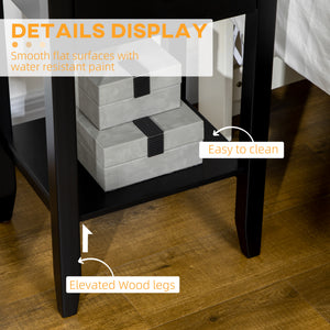 Side Table Set of 2, End Tables with Drawer and Bottom Shelf, 2-tier Nightstand for Bedroom, Living Room – view 5