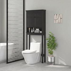 3-Tier Over Toilet Storage Unit Washing Machine Cabinet Dryer Cabinet with Adjustable Shelf for Bathroom, Laundry