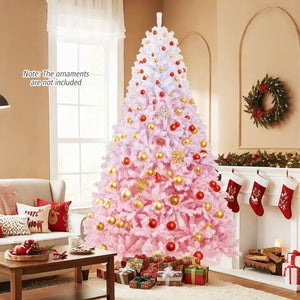 5/6/7/8 FT Artificial Christmas Tree with Warm White LED Lights and 8 Modes for Holiday-8 Feet view 6