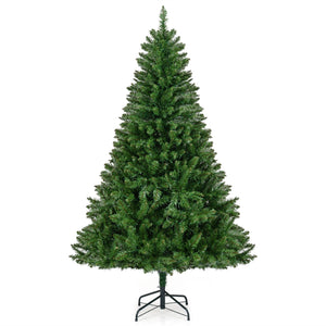 5/6/7 Feet Artificial Christmas Tree Hinged Xmas Tree with 7 Lighting Modes-6 Feet view 4