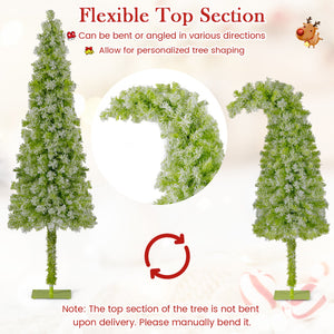 5/6/7 FT Whimsical Christmas Tree with Bendable Top and 216/290/366 Branch-5 FT view 9