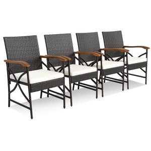 5/7-Piece Outdoor Dining Set with Acacia Wood Table-6 Pieces + view 8