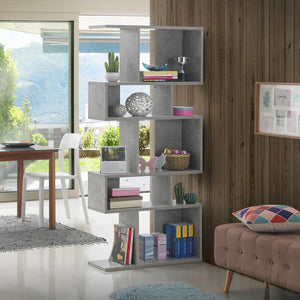 5 Cubes Ladder Shelf Corner Bookshelf Display Rack Bookcase-Gray view 6
