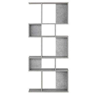 5 Cubes Ladder Shelf Corner Bookshelf Display Rack Bookcase-Gray view 9