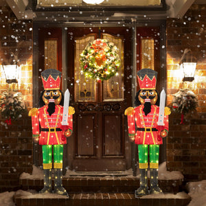 5 FT Giant Nutcracker with Glitter Sword for Outdoor view 3