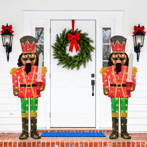 5 FT Giant Nutcracker with Glitter Sword for Outdoor view 5