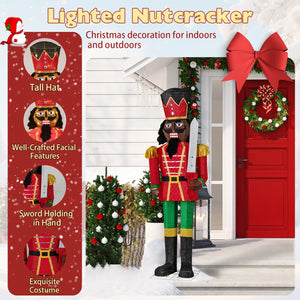 5 FT Giant Nutcracker with Glitter Sword for Outdoor view 7