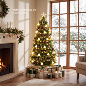 5 FT Pre-Lit Artificial Christmas Tree with Dazzling Optical Fibers view 6