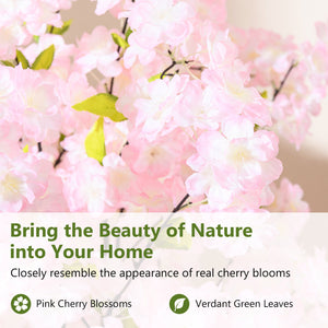 5 FT Tall Artificial Cherry Blossom Tree with Pink Flowers-1 Pack view 5
