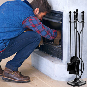31 Inch 5 Pieces Hearth Fireplace Fire Tools Set view 3