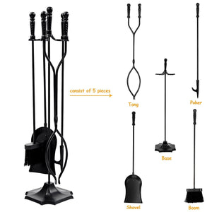 31 Inch 5 Pieces Hearth Fireplace Fire Tools Set view 4