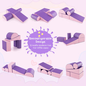 5-Piece Kids Climb and Crawl Activity Playset-Purple view 9