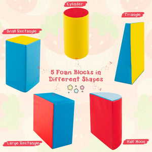 5-Piece Kids Climb and Crawl Activity Playset-Red view 6