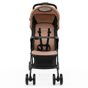 Toddler Travel Stroller for Airplane with Canopy and Adjustable Backrest-Coffee view 4