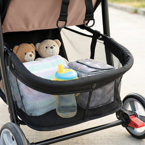 Toddler Travel Stroller for Airplane with Canopy and Adjustable Backrest-Coffee view 9