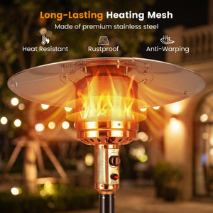 50 000 BTU Patio Propane Gas Heater with Stainless Steel Burner-Bronze view 7