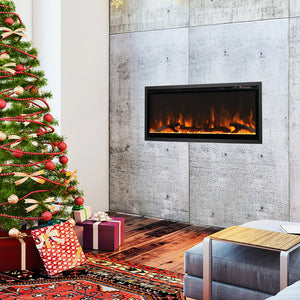 Electric Fireplace in-Wall Recessed with Remote Control and Adjustable Color and Brightness-42 inches view 3