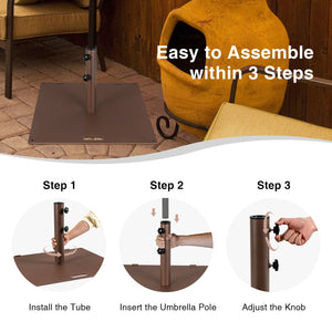 50 LBS Weighted 24 Inch Square Patio Umbrella Base view 8