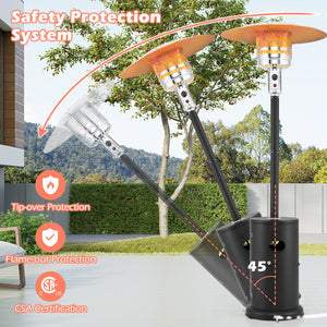 50000 BTU Propane Patio Heater with Round Table Design-Black view 9