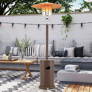 50000 BTU Propane Patio Heater with Round Table Design-Brown view 3
